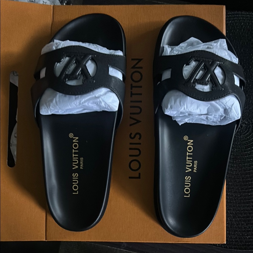Louis Vuitton Black Sandals